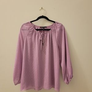 White House Black Market, L, Lavendar Blouse